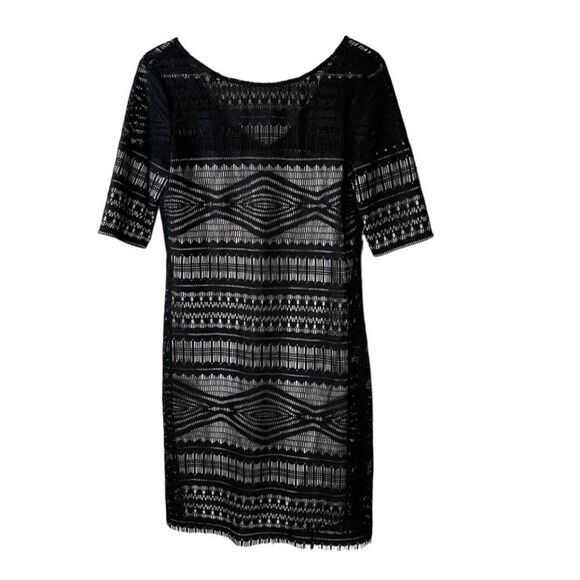 Muse Size 4 Black Lace‎ Dress - Picture 1 of 4